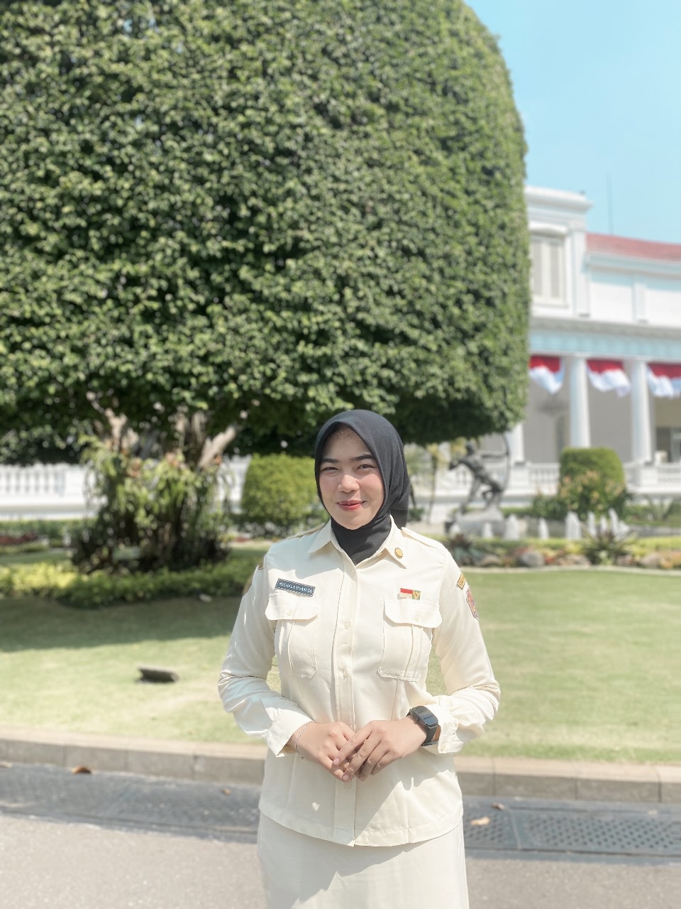 Michela Yuanita Putri Susanto di Istana Negara Jakarta. (Dok. Pribadi)