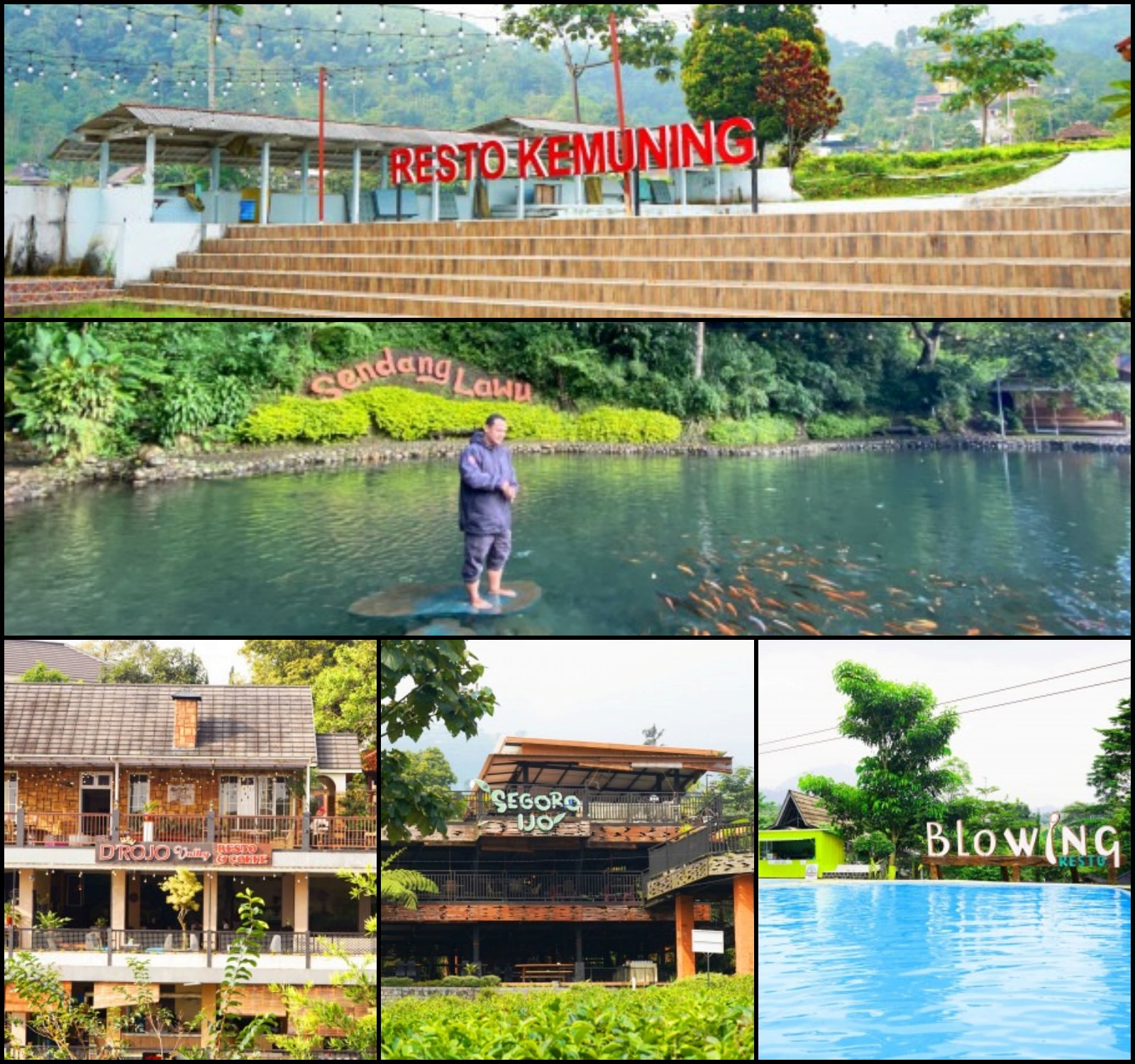 Kolase foto 5 Resto di Kawasan Kemuning, Ngargoyoso, Karanganyar.