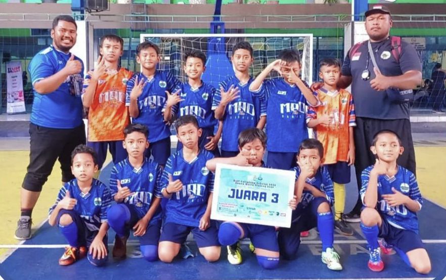 MIM PK Kartasura saat jadi juara ketiga lomba futsal Bintang Laut 2023.