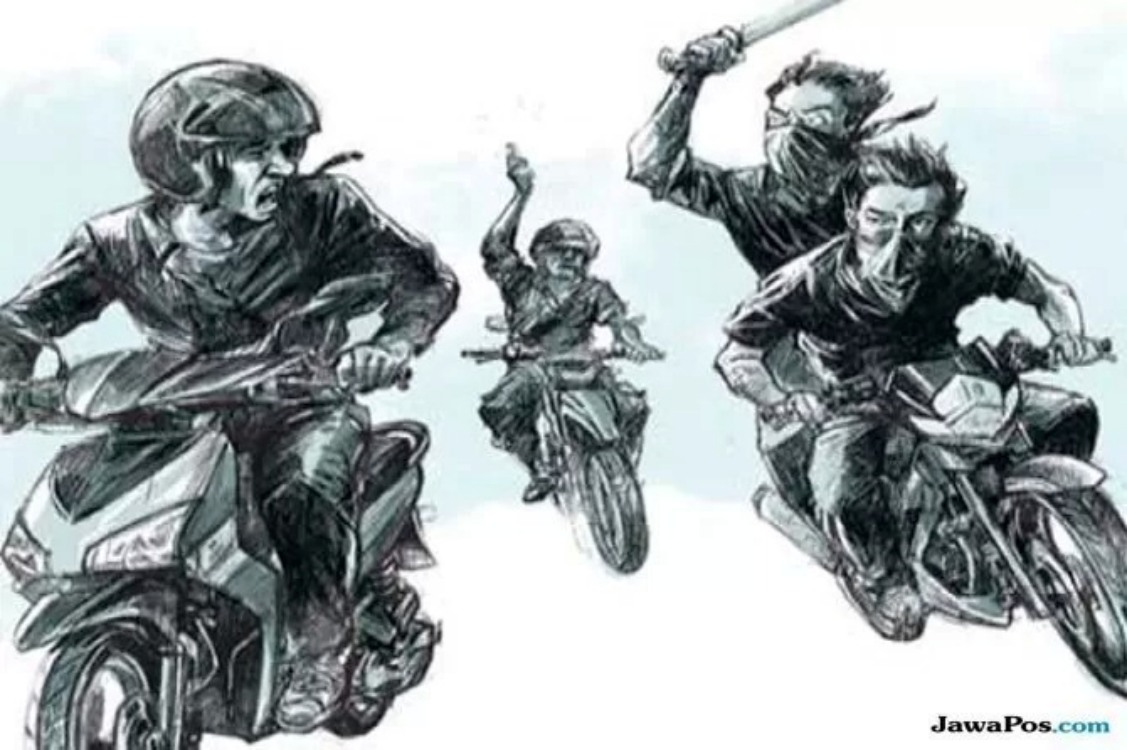Ilustrasi begal.