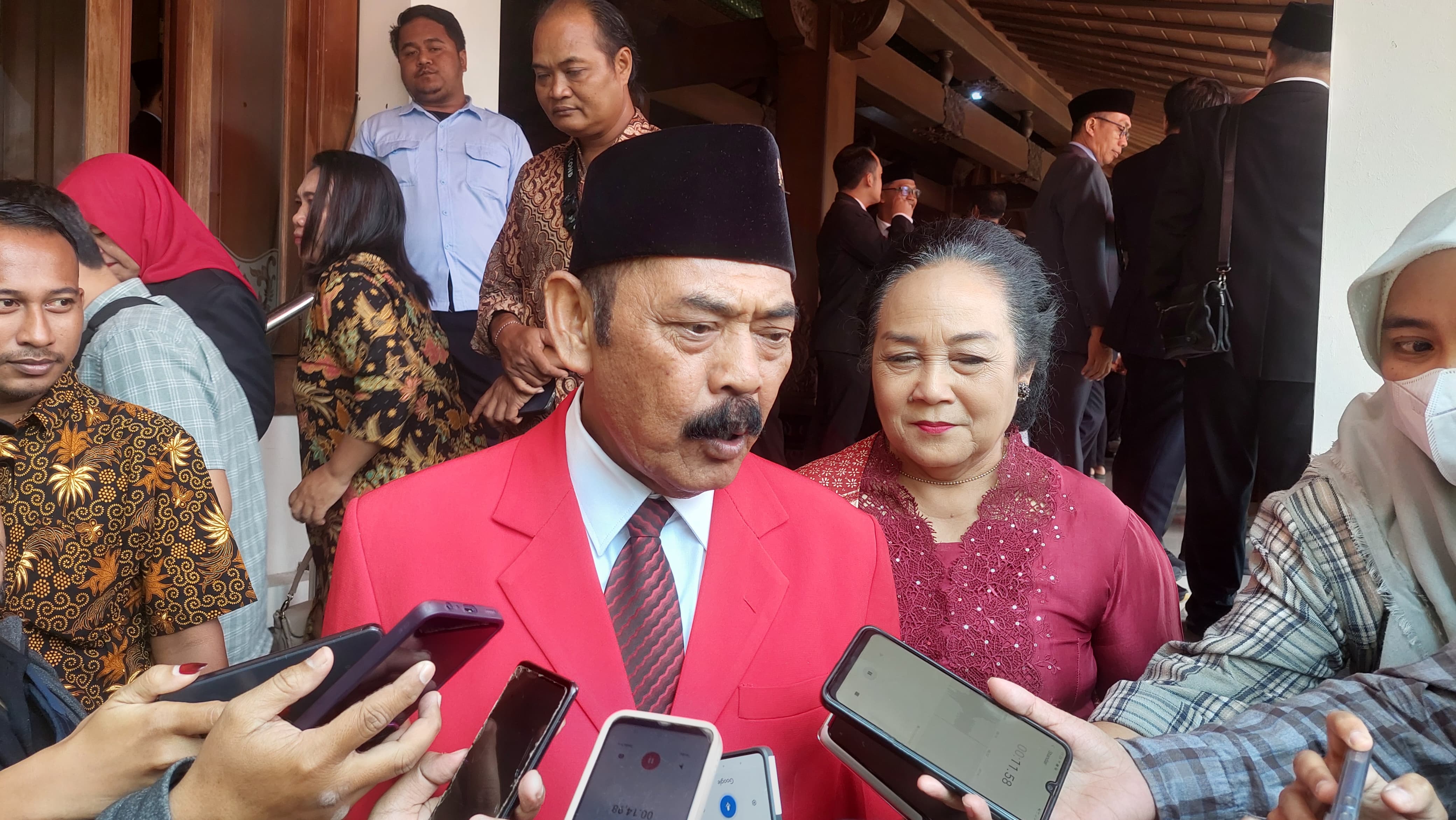 F.X Hadi Rudyatmo usai menghadiri pelantikan Anggota DPRD Kota Solo periode 2024-2029, Rabu (14/8/2024).