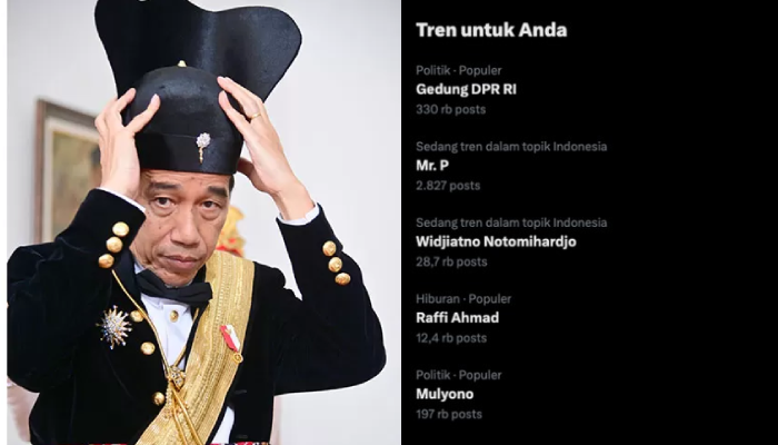 Mulyono yang merupakan nama kecil Presiden Jokowi jadi trending topic.