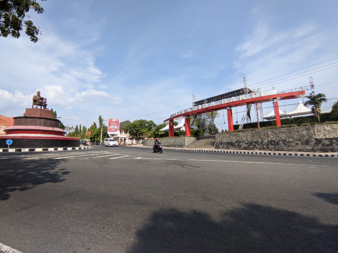 Alun-Alun Giri Krida Bakti Wonogiri akan digunakan untuk sosialisasi Pilkada 2024 menghadirkan Kotak dan Ngatmombilung, Sabtu (24/8/2024).