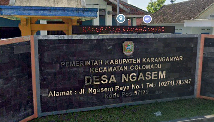 Kantor Desa Ngasem, Kecamatan Colomadu, Karanganyar. (Google maps)