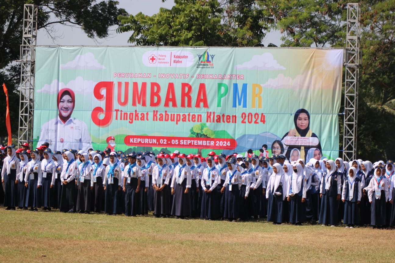 Pembukaan kegiatan Jumpa Bakti Gembira di Bumi Perkemahan Kepurun, Kecamatan Manisrenggo, Klaten. (Angga Purenda/Radar Solo)
