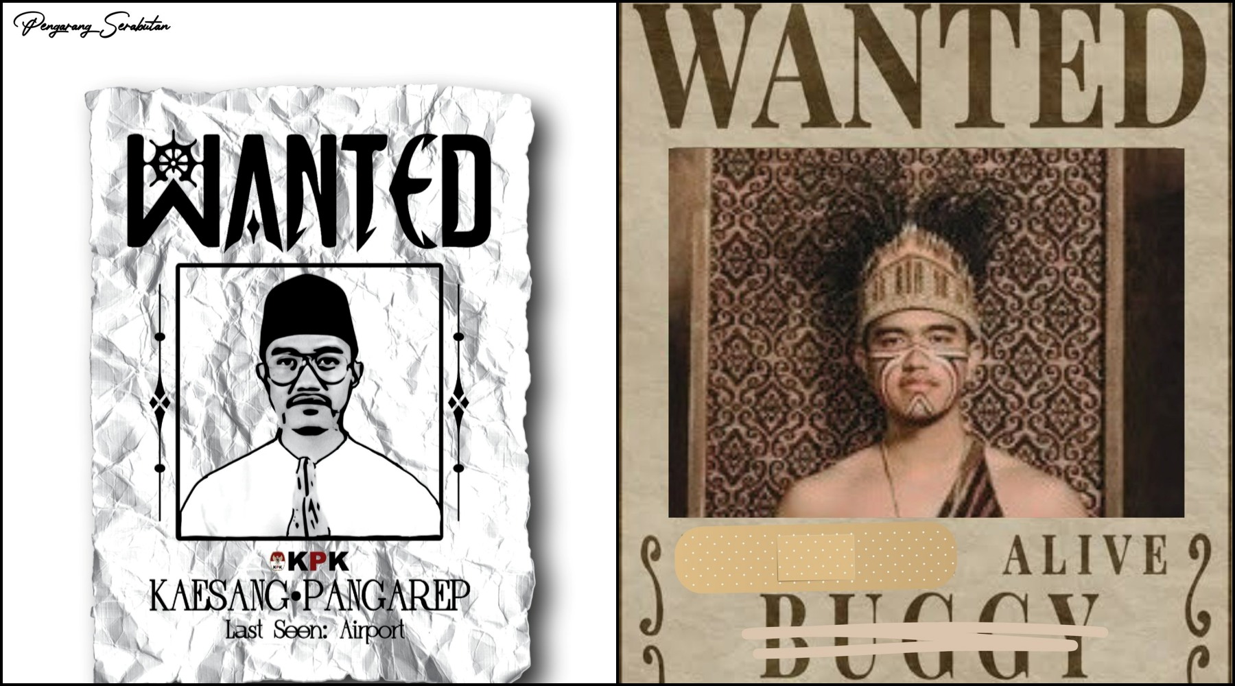 Poster pencarian Kaesang Pangarep bertebaran di media sosial X.