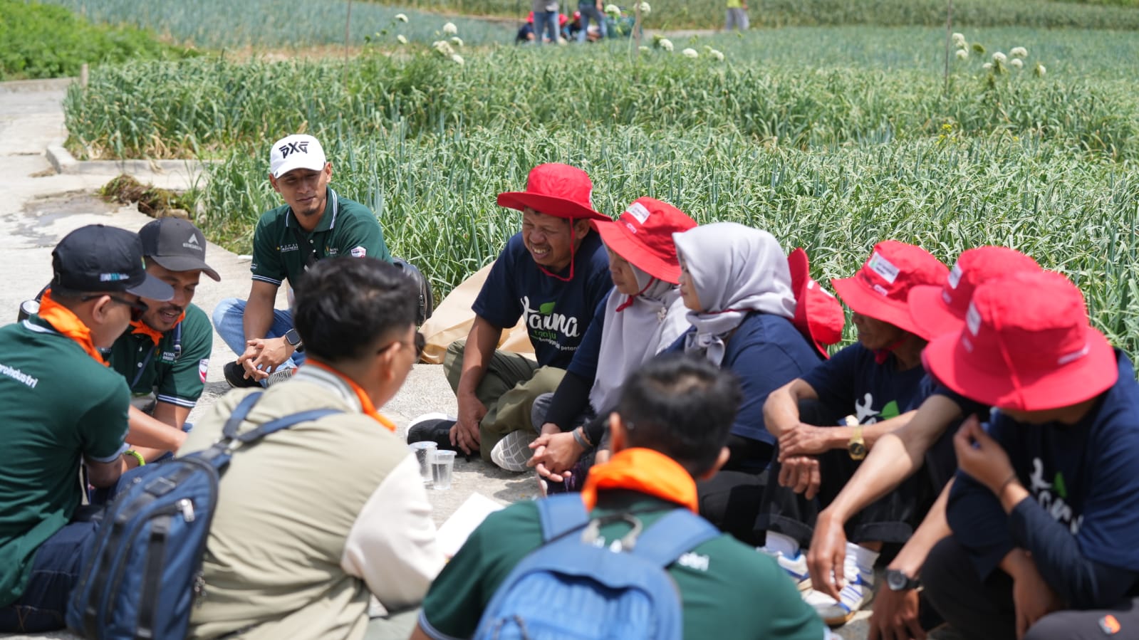 Petrokimia Gresik menyosialisasikan pemupukan berimbang untuk petani sayuran di sentra bawang putih Tawangmangu, Karanganyar.