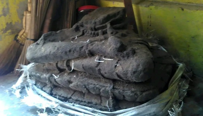 Fragmen arca di Situs Krapyak, Desa Dompyongan, Kecamatan Jogonalan, Klaten yang hilang. Foto diambil pada 2019. (Angga Purenda/Radar Solo)