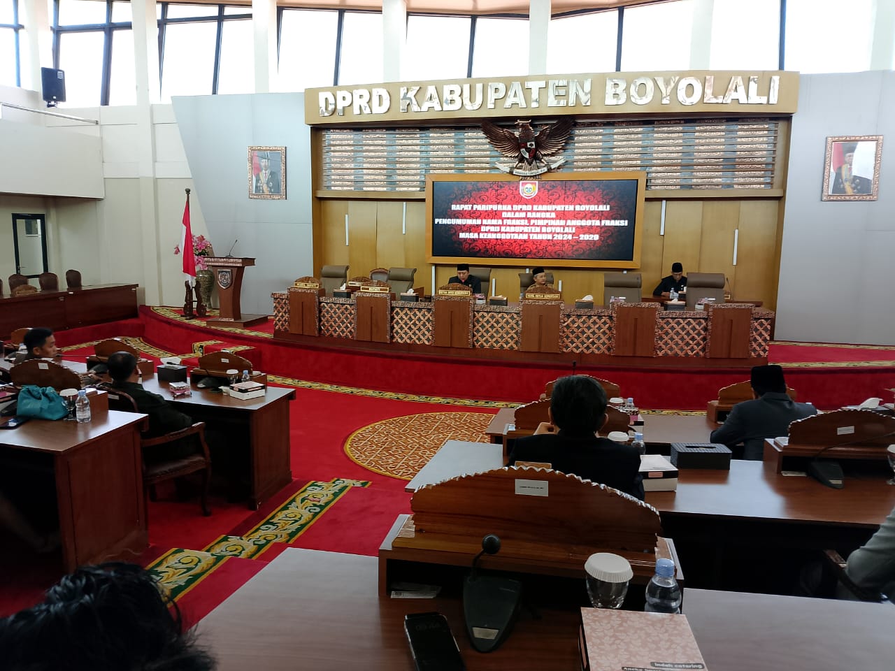 Rapat paripurna pembentukan fraksi di DPRD Boyolali, Rabu (4/9/2024).