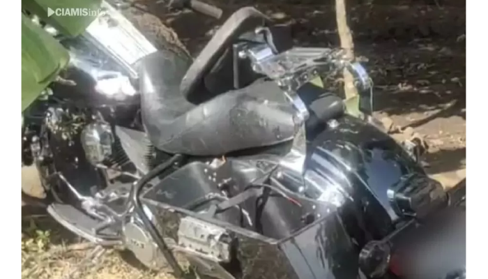 Kondisi moge Ruri Repvblik usai mengalami kecelakaan di Ciamis.