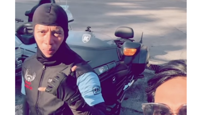 Ruri Repvblik bersama mogenya, sebelum kecelakaan terjadi.