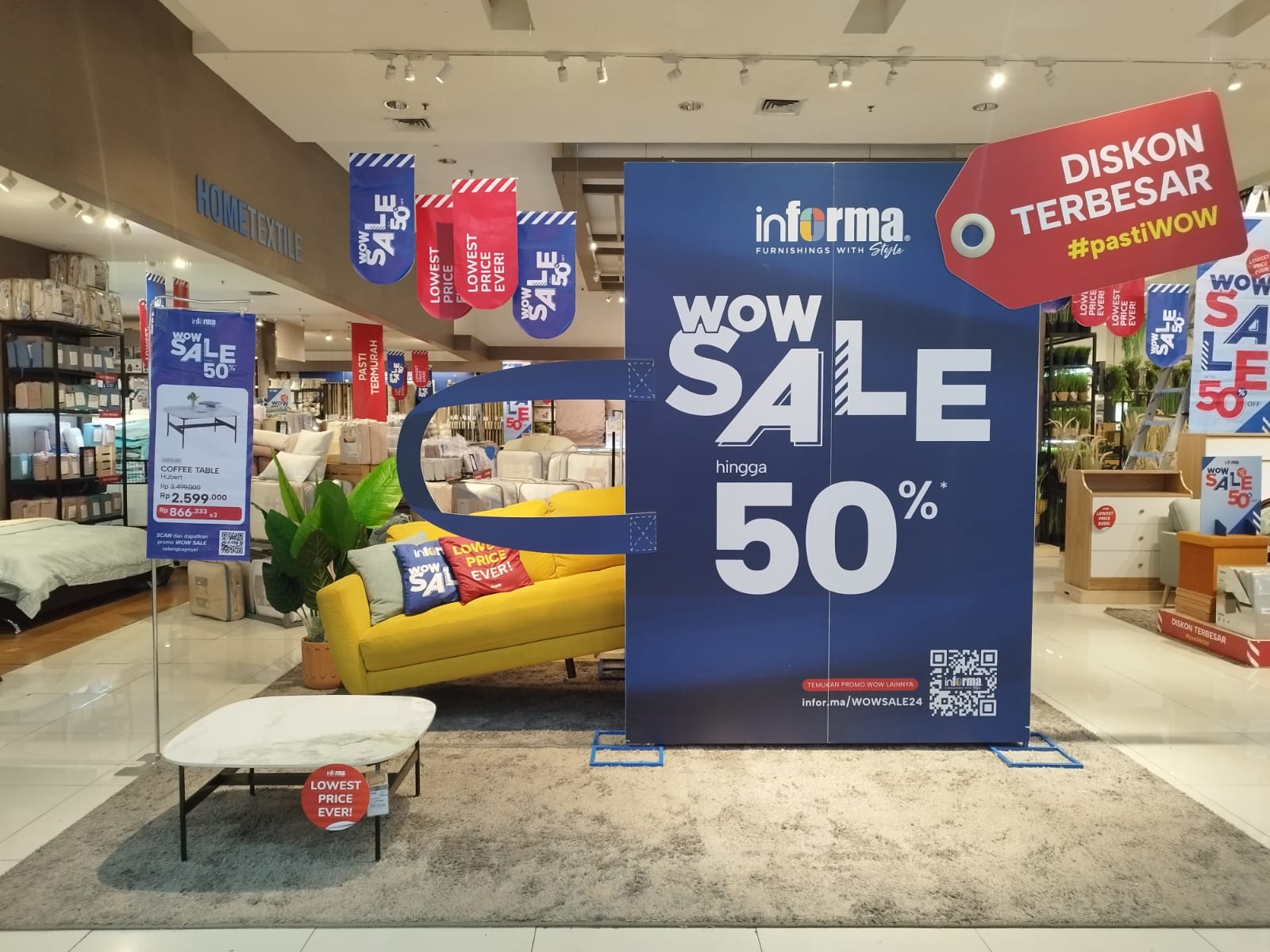 Diskon gede-gedean berlangsung di seluruh toko INFORMA Pakuwon Mall Solo Baru  dapat dinikmati pelanggan hingga 6 Oktober 2024.