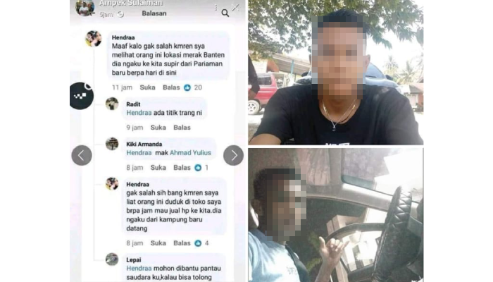Foto terduga pelaku pembunuhan Nia Kurnia Sari yang masih buron, beredar di medsos.