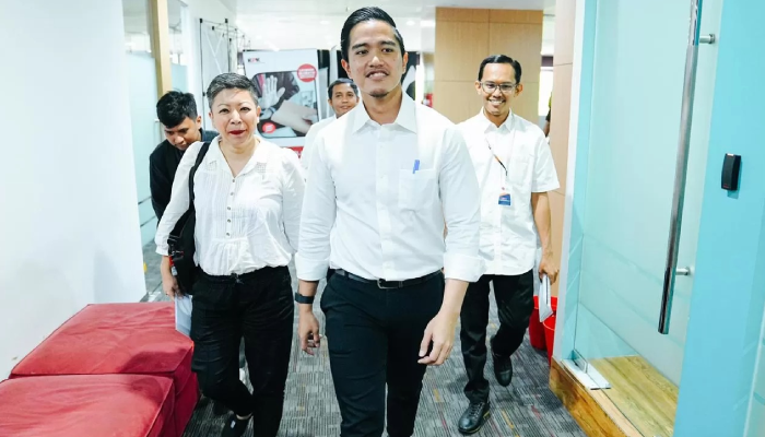 Ketua Umum Partai Solidaritas Indonesia (PSI) Kaesang Pangarep mendatangi gedung KPK lama, Selasa (17/9).