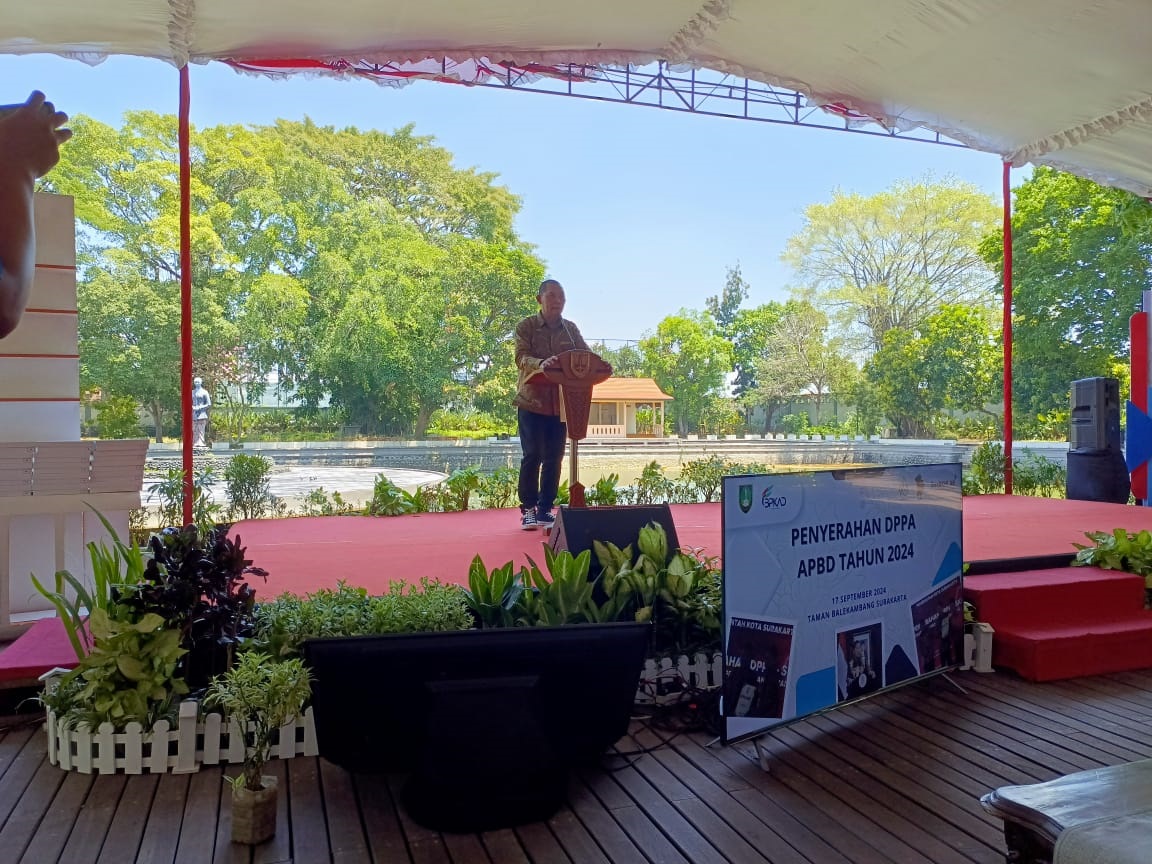 Walikota Surakarta Teguh Prakosa beri sambutan.