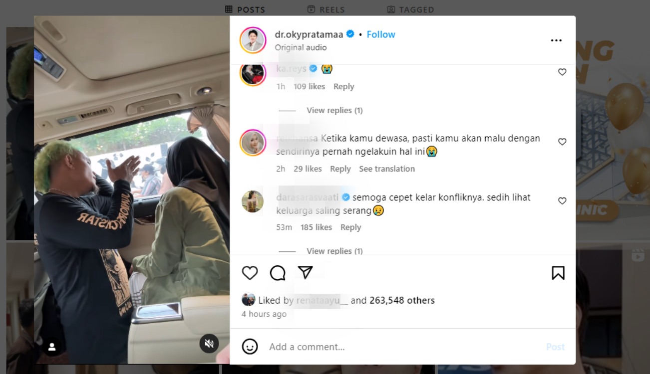 Momen penjemputan Lolly terlihat dari video yang dibagikan Dokter Oky Pratama di Instagram.
