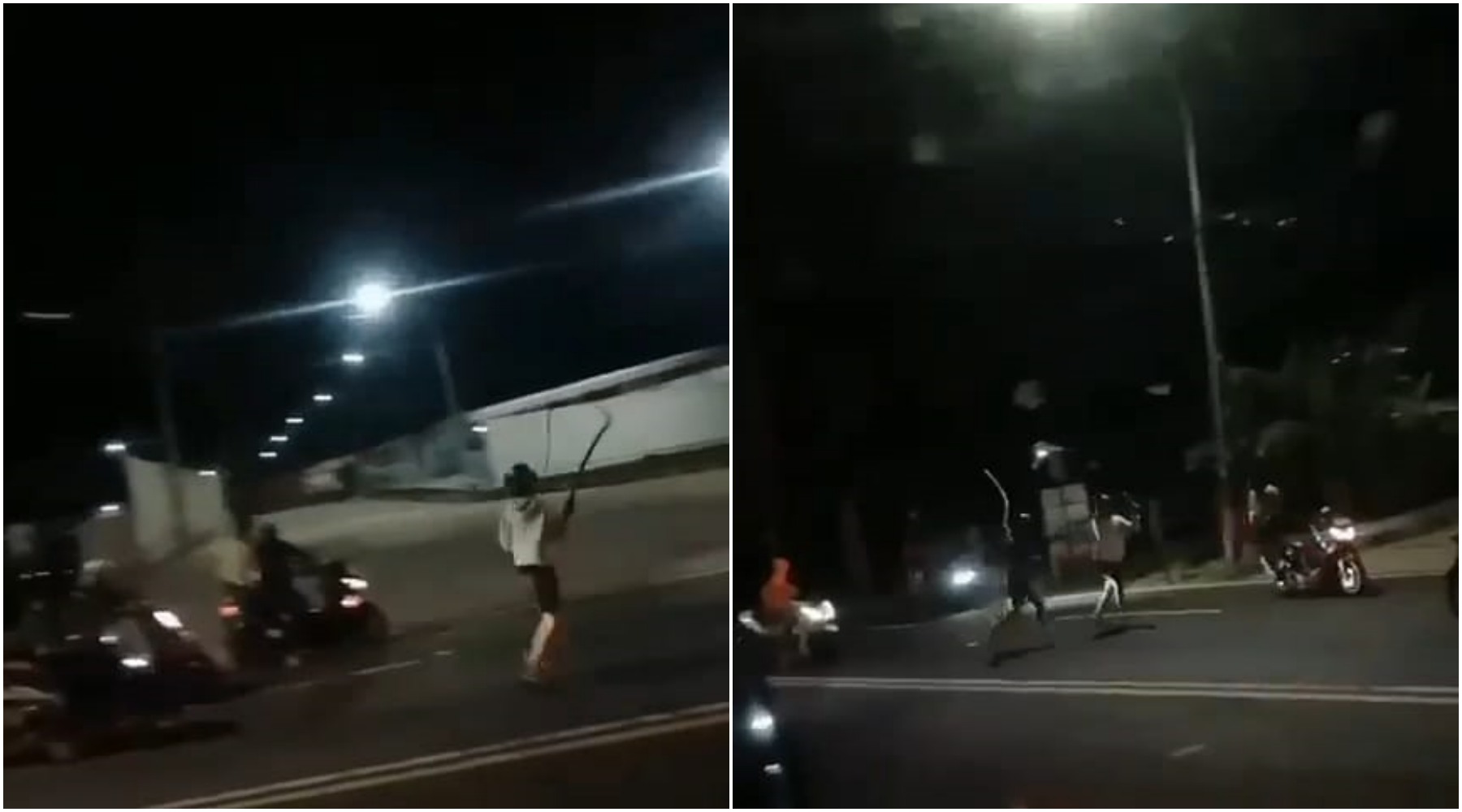 Tangkapan layar video dugaan tawuran di barat SPBU Sunggingan, Boyolali.