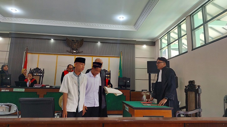 Rizal Saputra dan Tegar Yusuf Bahtiar menjalani sidang di Pengadilan Negeri (PN) Boyolali, Rabu (25/9/2024).