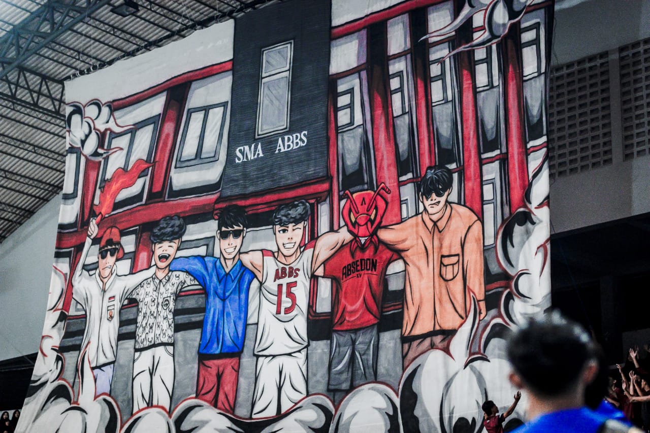 Koreo yang dibuat oleh Absedon saat mendukung ABBS di Sritex Arena.