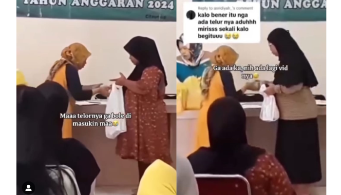 Potongan video bantuan gizi ibu hamil di Desa Citeureup, Desa Dayeuhkolot, Kabupaten Bandung yang jadi viral.