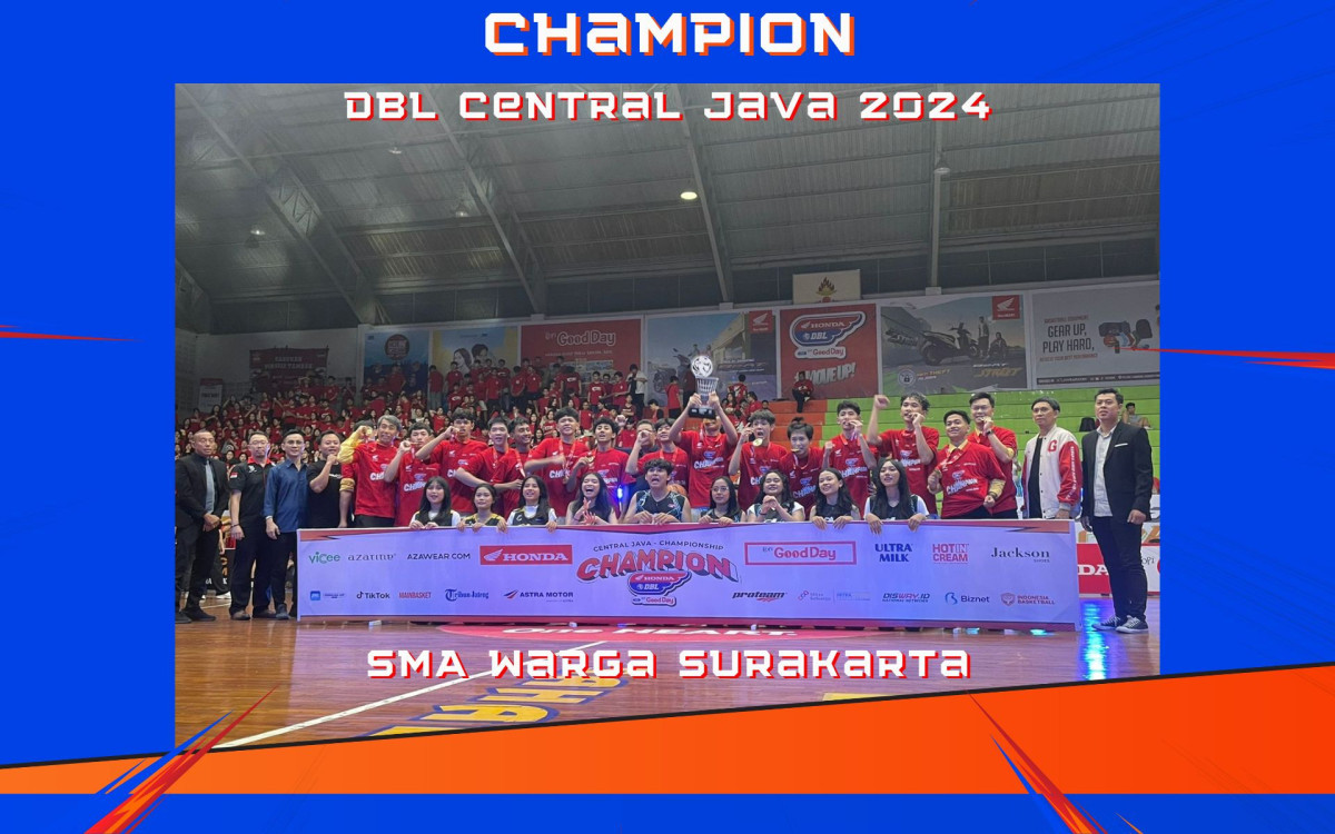 SMA Warga Surakarta memastikan diri jadi juara Honda DBL with Kopi Good Day 2024 Central Java Championship.  &nbsp;