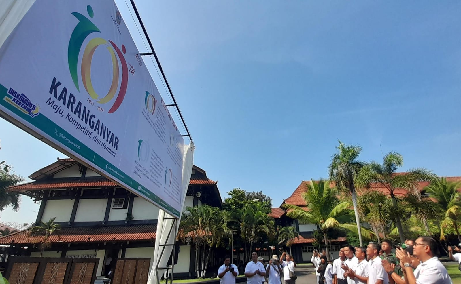 Launching logo Hari Jadi Ke-107 Kabupaten Karanganyar, Jumat (11/10/2024). (Rudi Hartono/Radar Solo)