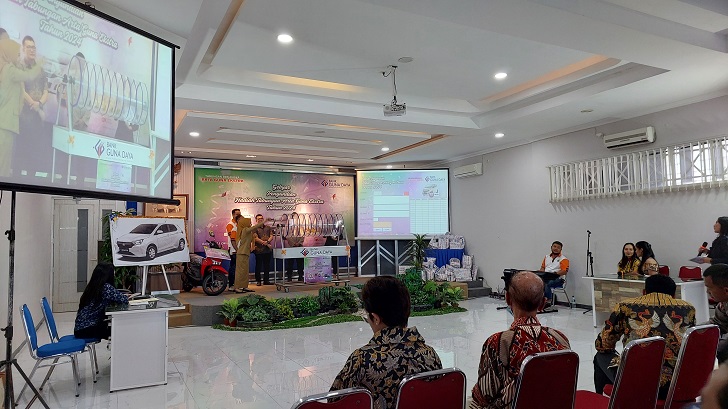 Bank Guna Daya menggelar Gebyar Pengundian Hadiah Tabungan Arta Guna Ekstra 2024, Selasa (15/10/2024).