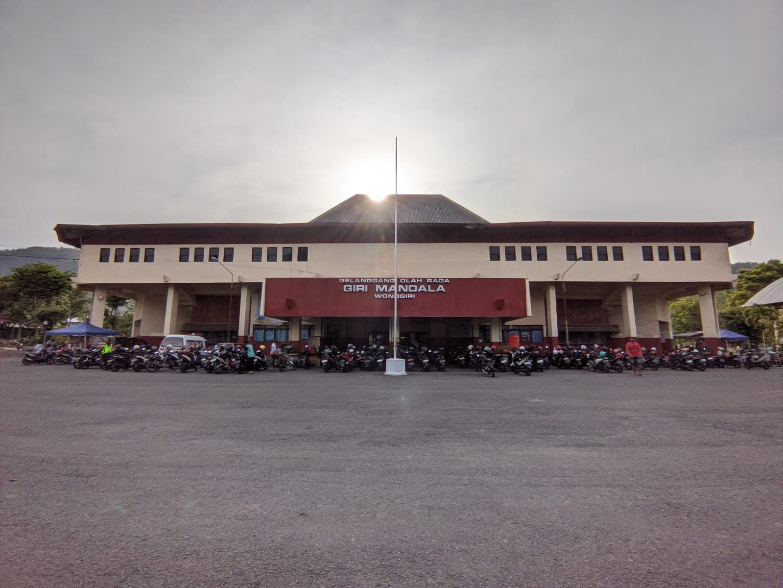 Kondisi GOR Giri Mandala Wonogiri, Selasa (15/10/2024).