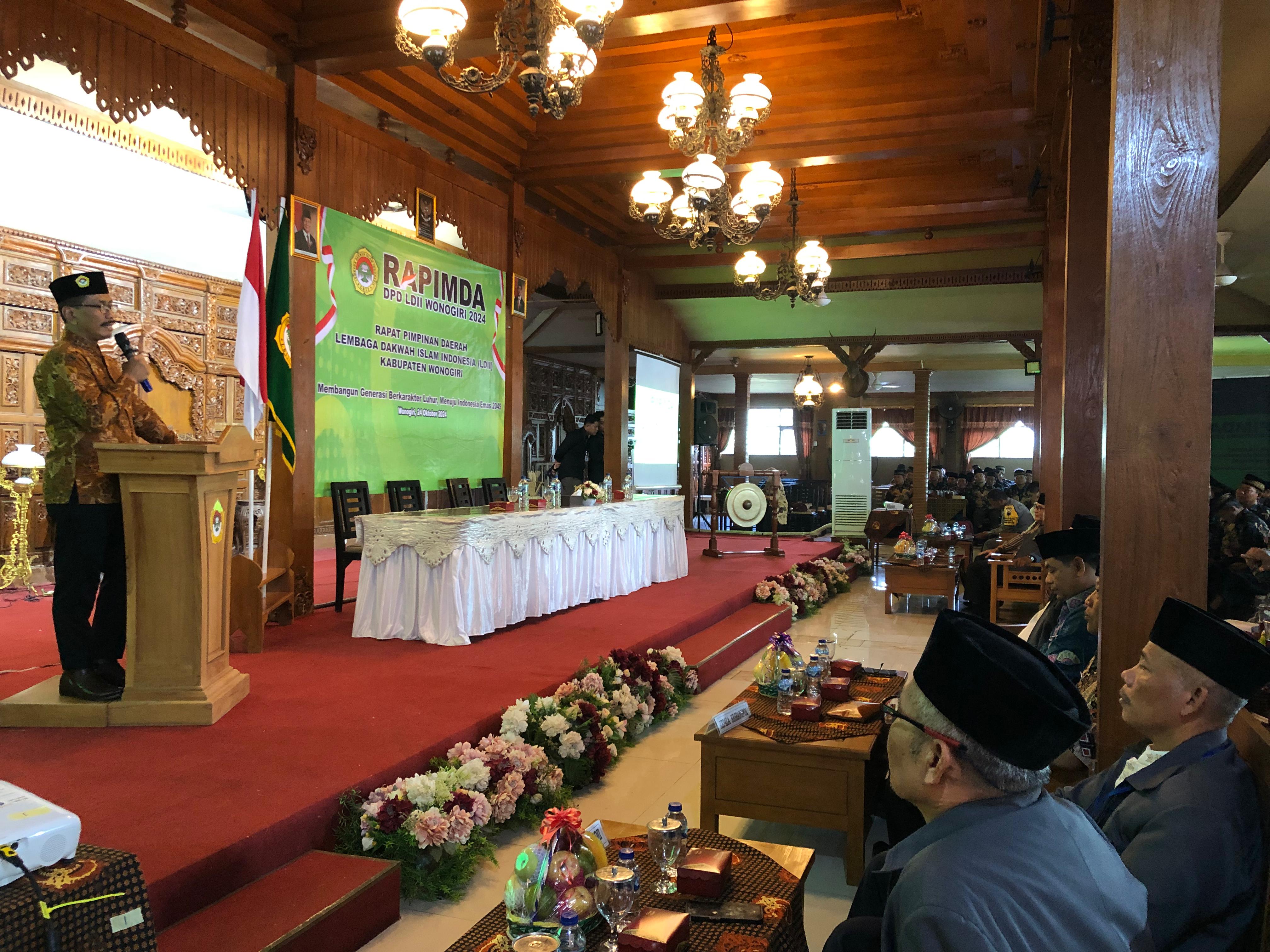 Rapat Pimpinan Daerah DPD LDII Wonogiri, Kamis (24/10/2024).