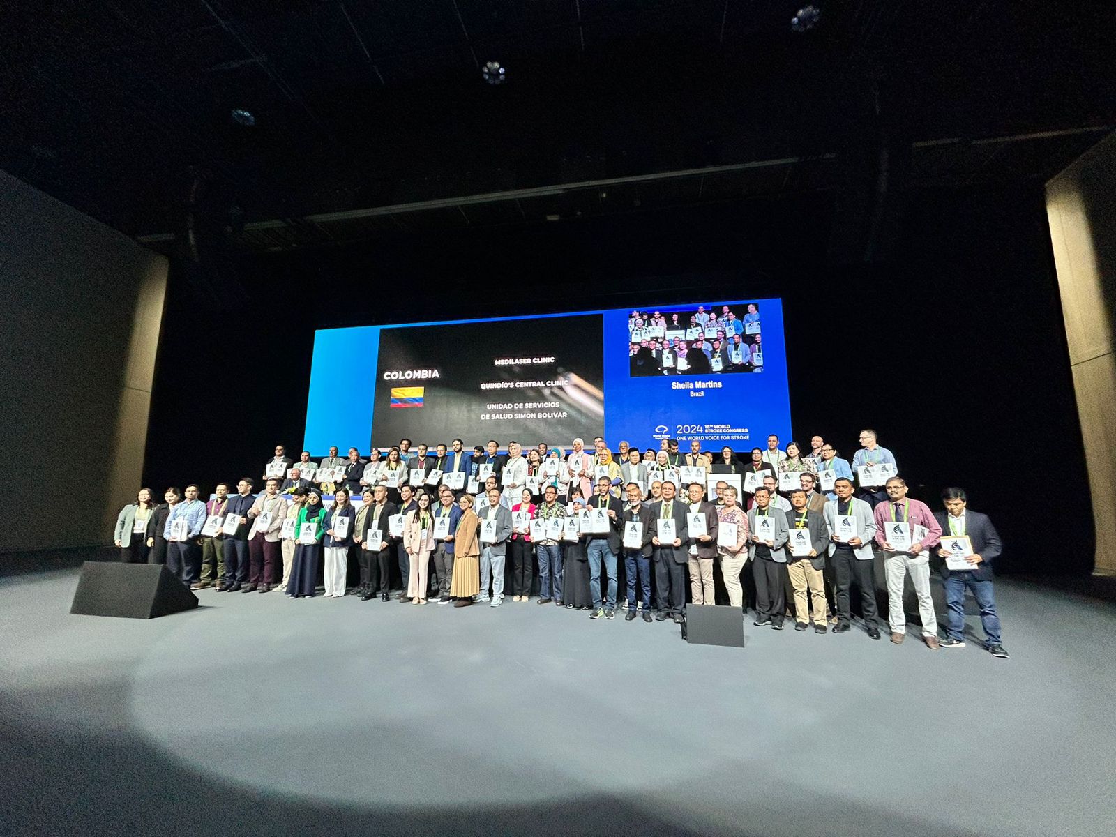 Acara 16th World Stroke Congress di Abu Dhabi National Exhibition Centre, Uni Emirat Arab.