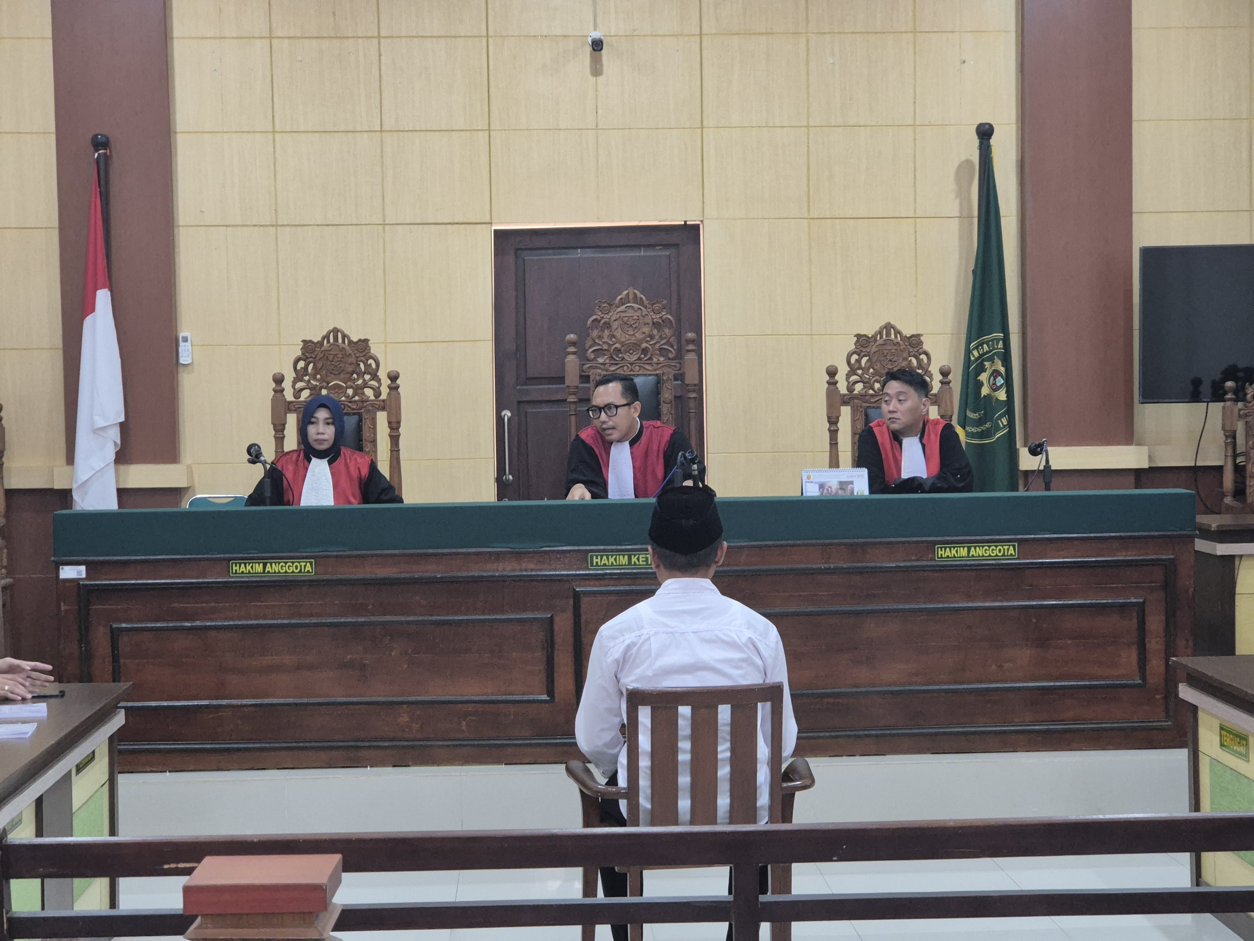 Supriyanto alias Baron, terdakwa pembunuhan jalani sidang di Pengadilan Negeri Wonogiri, Senin (28/10/2024).