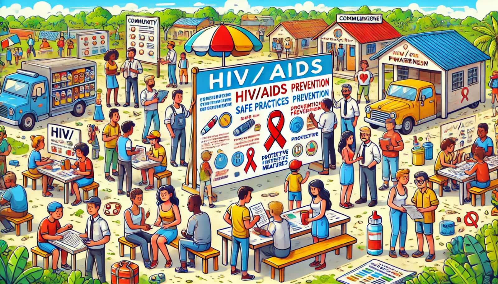 Ilustrasi sosialisasi bahaya HIV/AIDS ke masyarakat