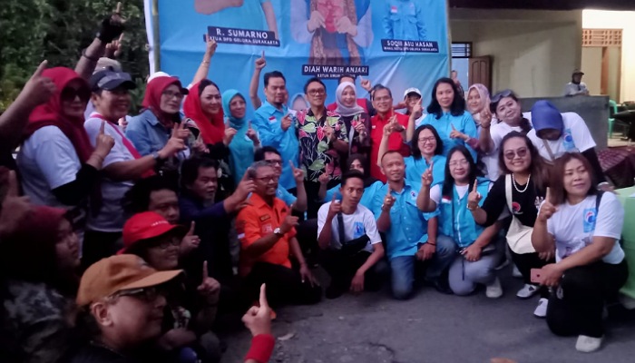 Partai Gelora saat mendeklarasikan dukungan untuk paslon 02 Teguh Prakosa-Bambang