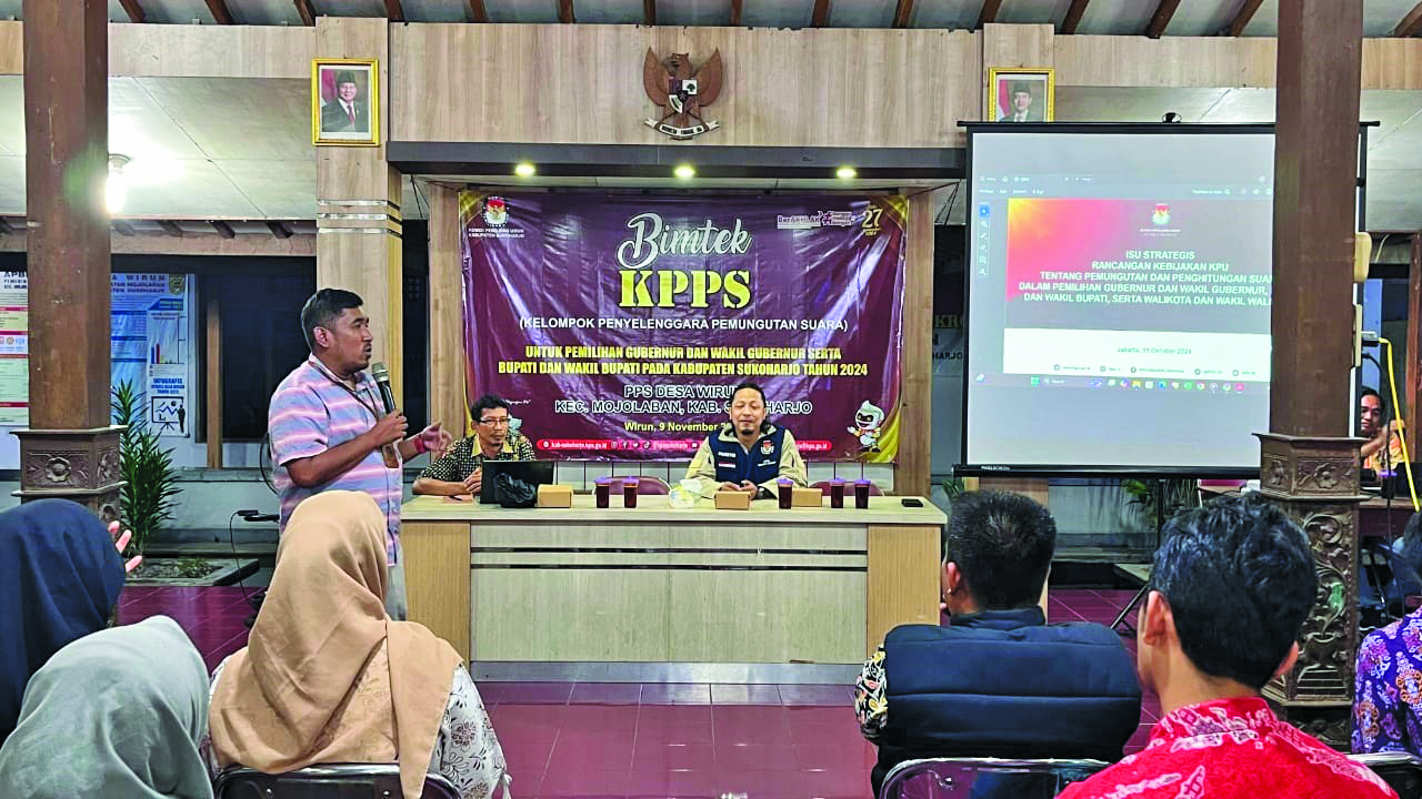 Bimtek KPPS di Desa Wirun, Kecamatan Mojolaban.