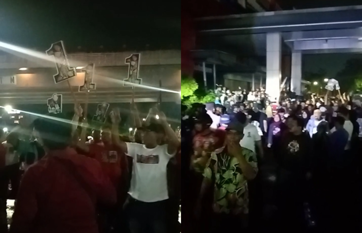 Massa paslon 01 Teguh Prakosa-Bambang Nugroho
