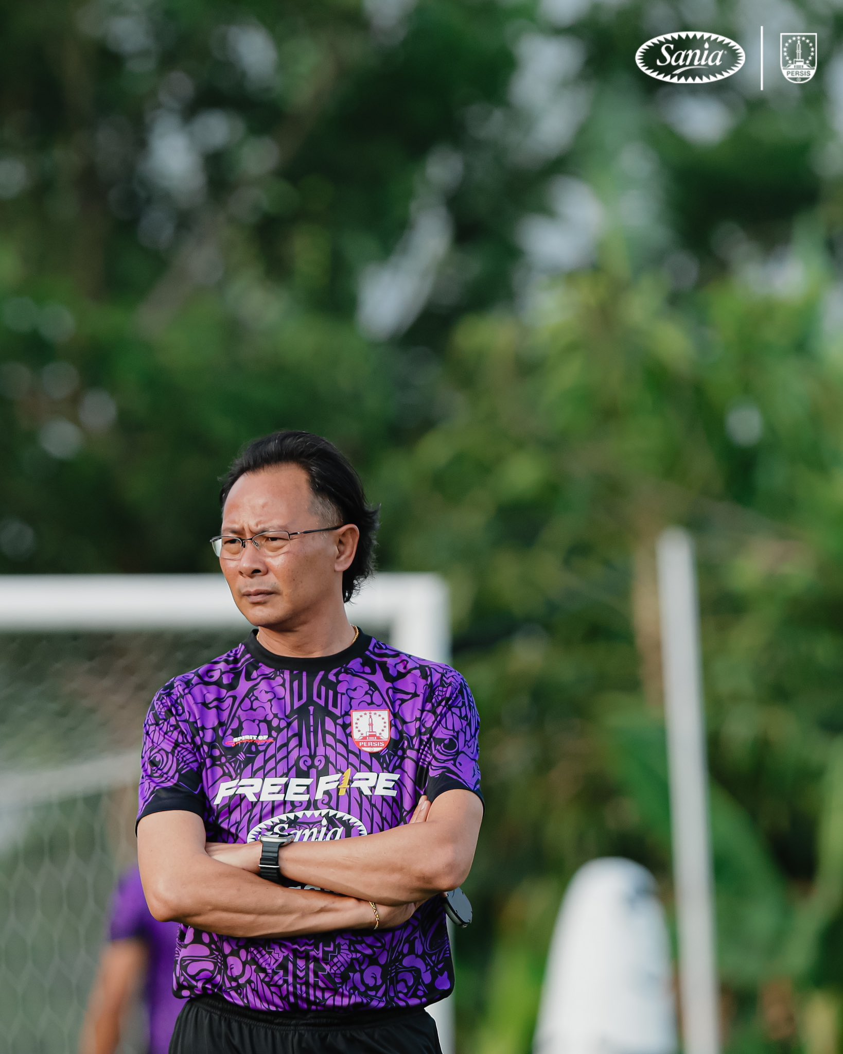 Ong Kim Swee saat memimpin latihan Persis Solo, belum lama ini.