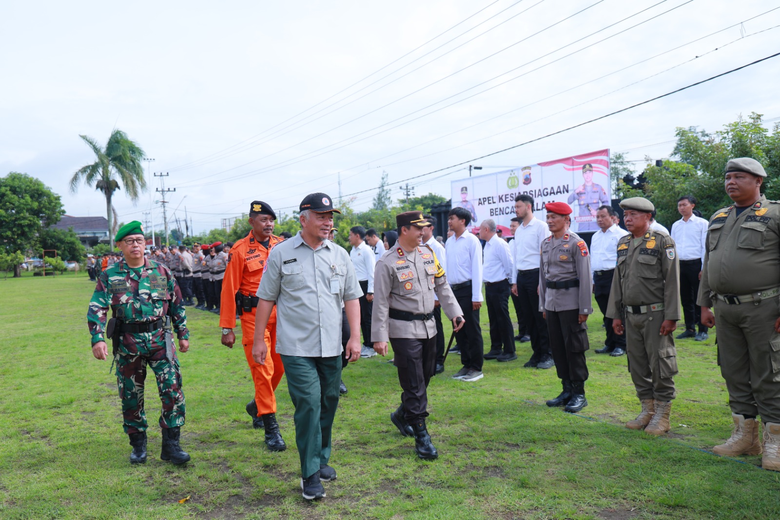 Apel kesiapsiagaan bencana alam di Mapolres Klaten, Selasa (10/12/2024). (Angga Purenda/Radar Solo)