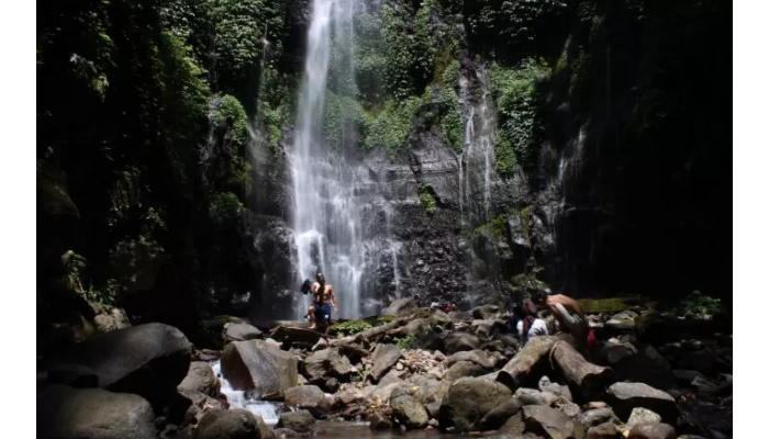 Wisata alam Curug Lawe di Desa Kalisidi, Ungaran Barat, Semarang.