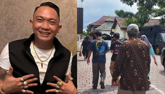 Jhon LBF (kiri). Mulyadi bersama KM didampingi para pengacara dari Kongres Advokat Indonesia melapor ke Polres Boyolali, Rabu (11/12).