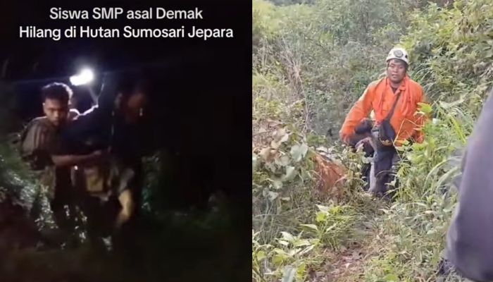 Pencarian tiga pelajar SMP asal Demak yang mabuk kecubung dan masuk hutan Somosari, Jepara.&nbsp;&nbsp;