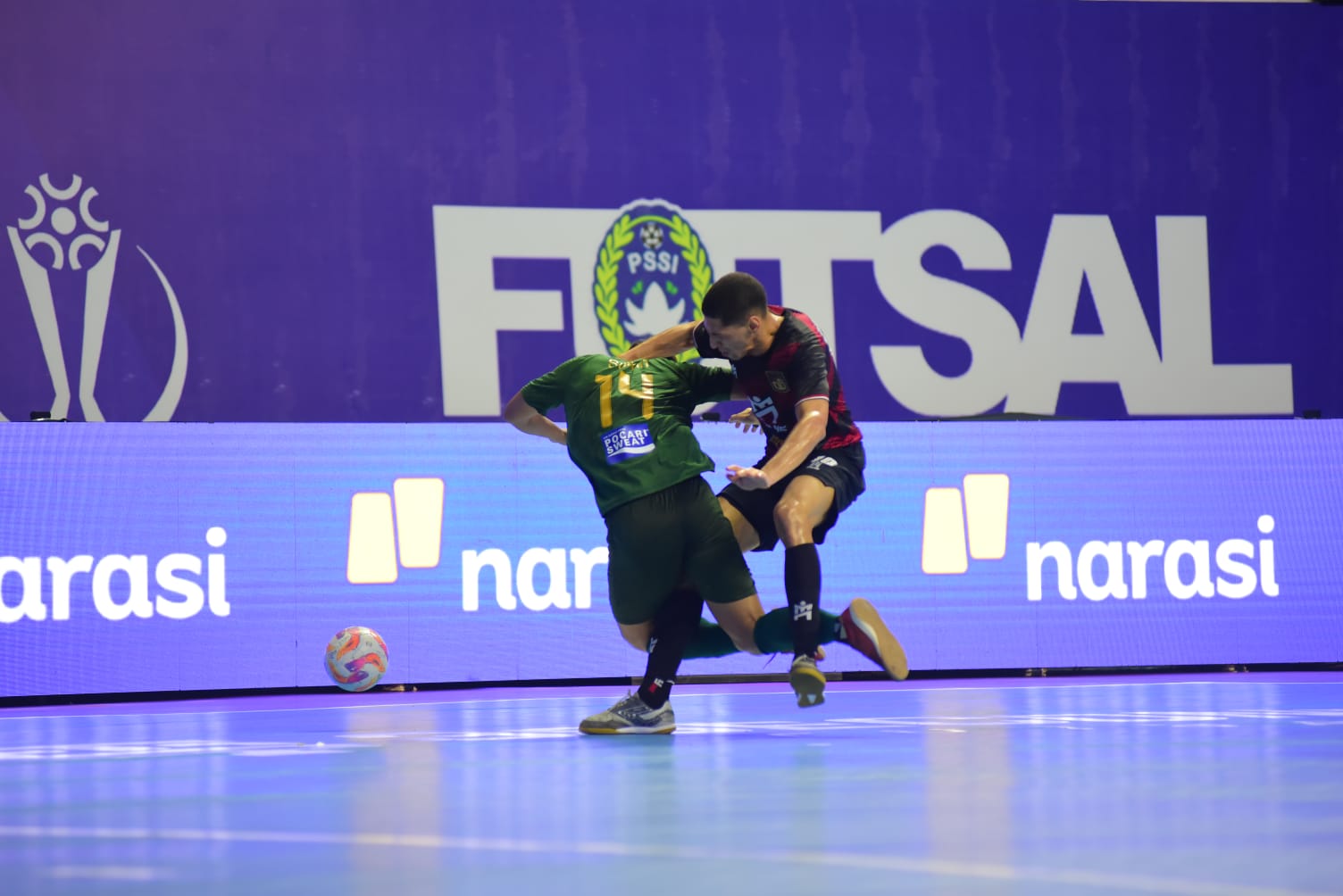 Pertandingan 3Second Futsal Super Cup 2024 di GOR Bung Karno, Minggu (15/12/2024) malam.