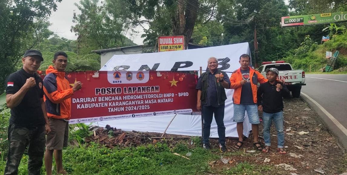 Salah satu pos siaga bencana yang didirikan BPBD Karanganyar. (Rudi Hartono/Radar Solo)
