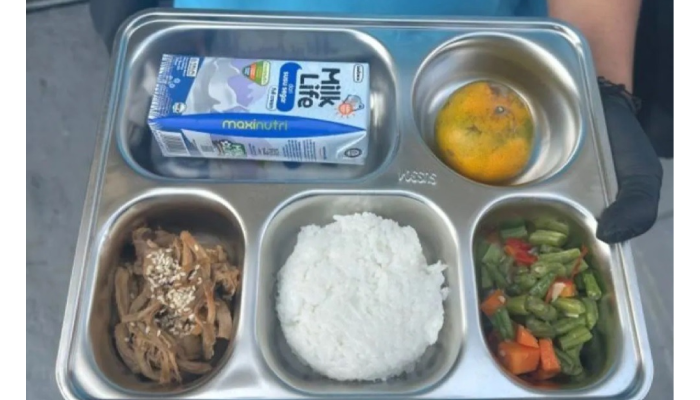 Ilustrasi menu makanan pada uji coba makan bergizi gratis.