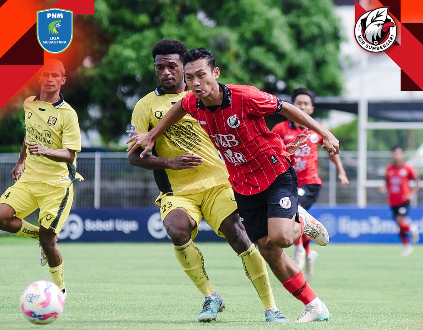 Laga Waanal Brothers FC vs NZR Sumbersari di Liga Nusantara 2024.