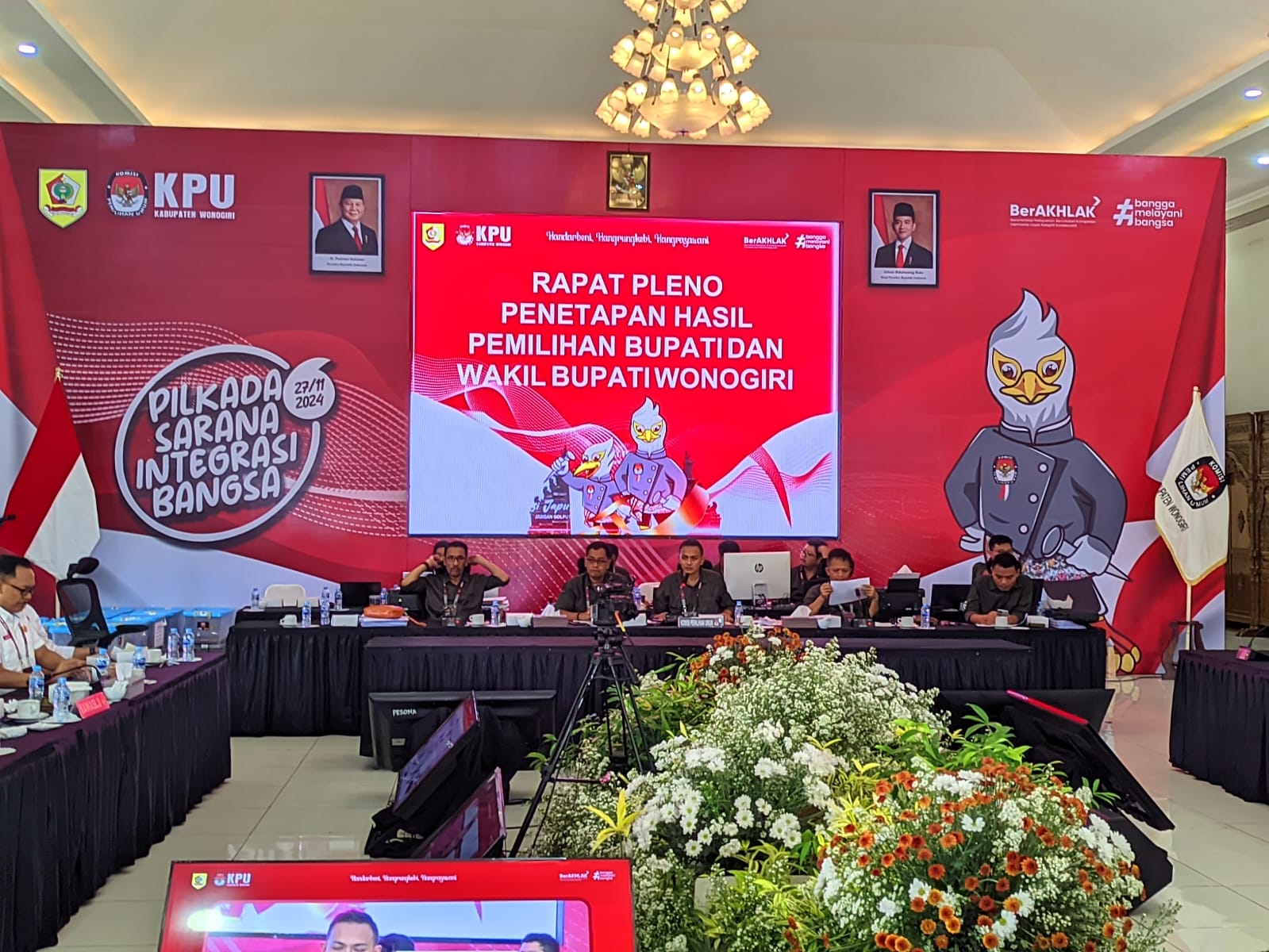 Pleno penetapan hasil Pikada yang digelar KPU Wonogiri Rabu (4/12/2024) lalu.