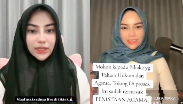 Potongan video permintaan maaf selebgram Mira Ulfa. Serta aksinya saat live TikTok baca ta