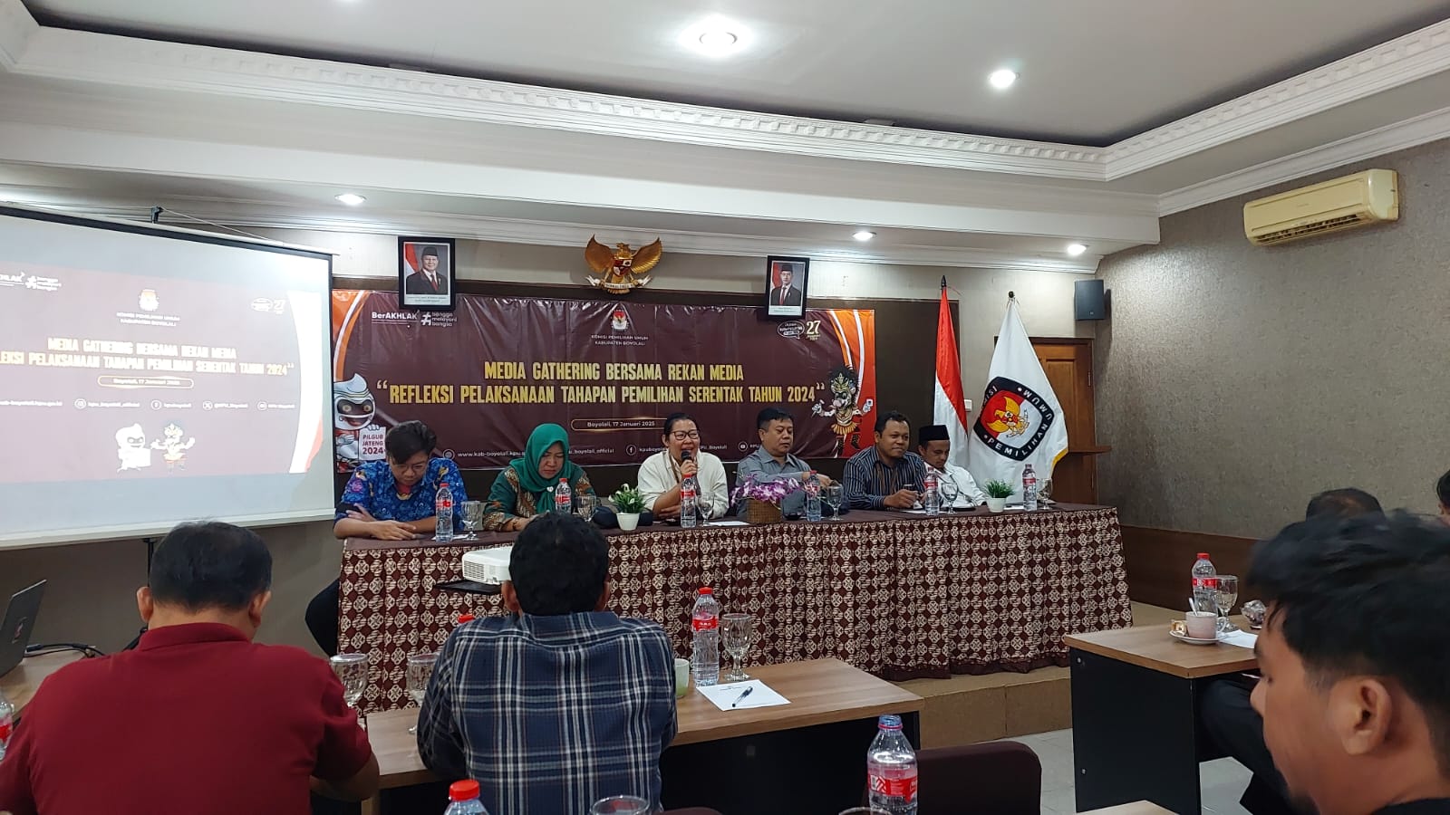 KPU Boyolali menggelar refleksi tahapan Pilkada Serentak 2024, Jumat (17/1/2025).