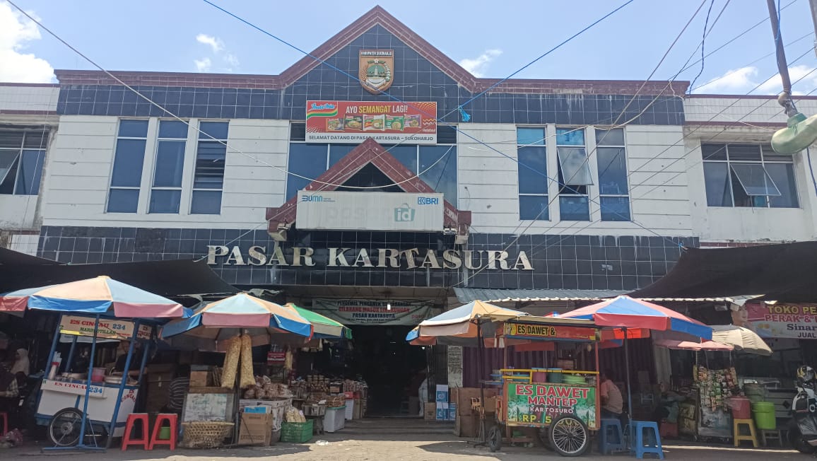 Pasar Kartasura Sukoharjo yang akan direvitalisasi.
