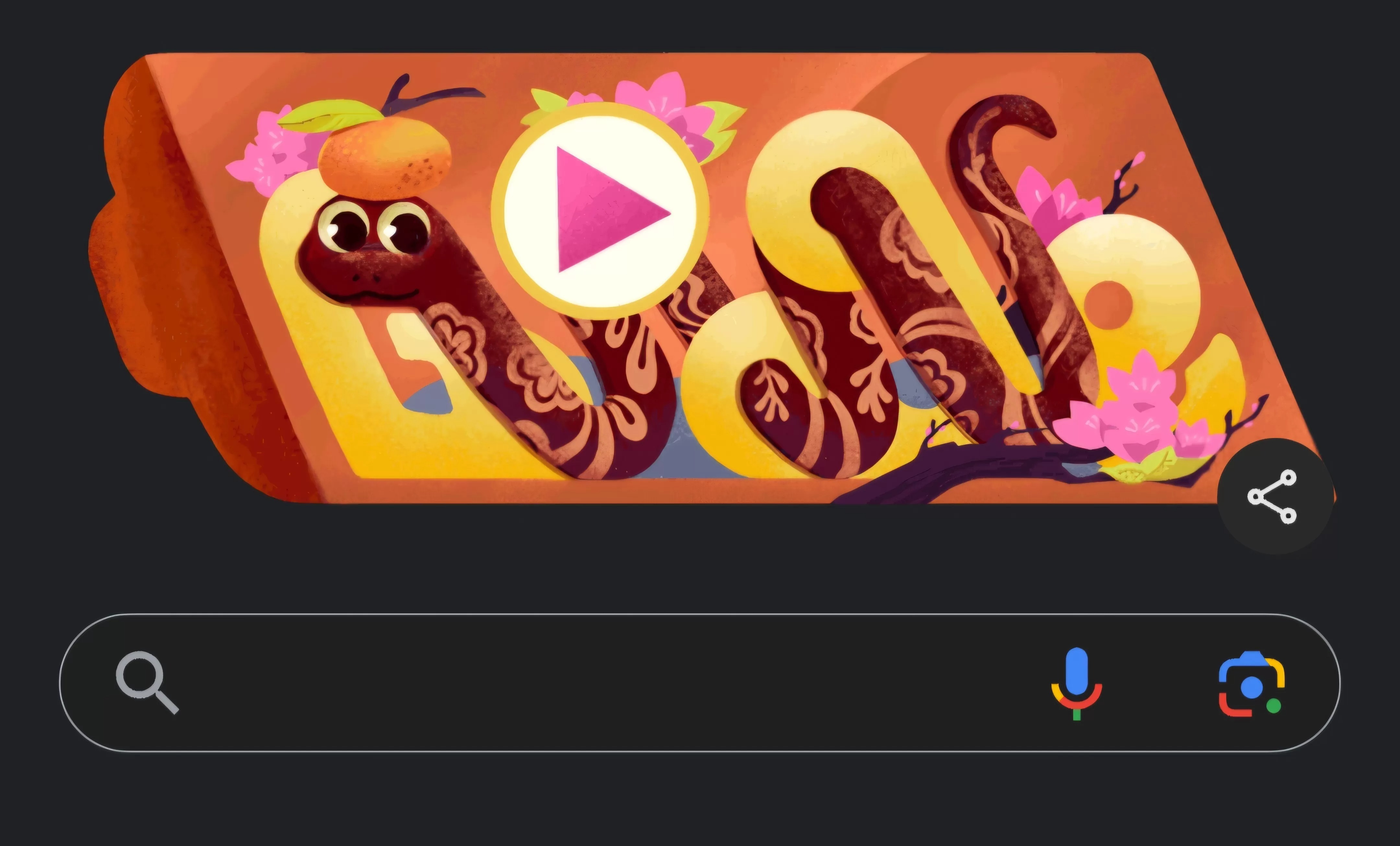 Google Doodle bertema Imlek.