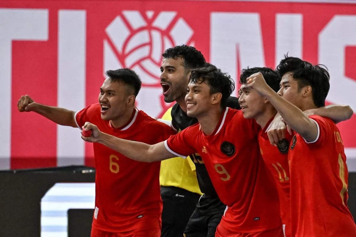 Ilustrasi skuad Timnas Futsal Indonesia.